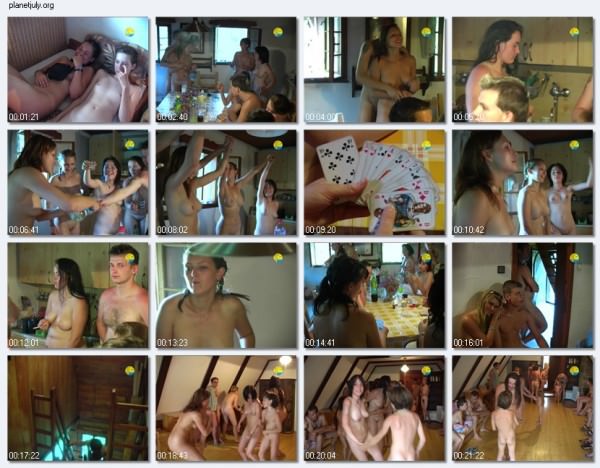 Family nudism - the Disco in a cottage