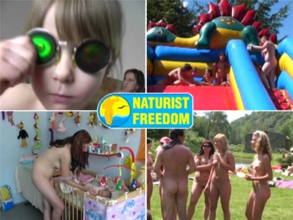 Bathing in a Bahnak - Video of a family naturism outdoors