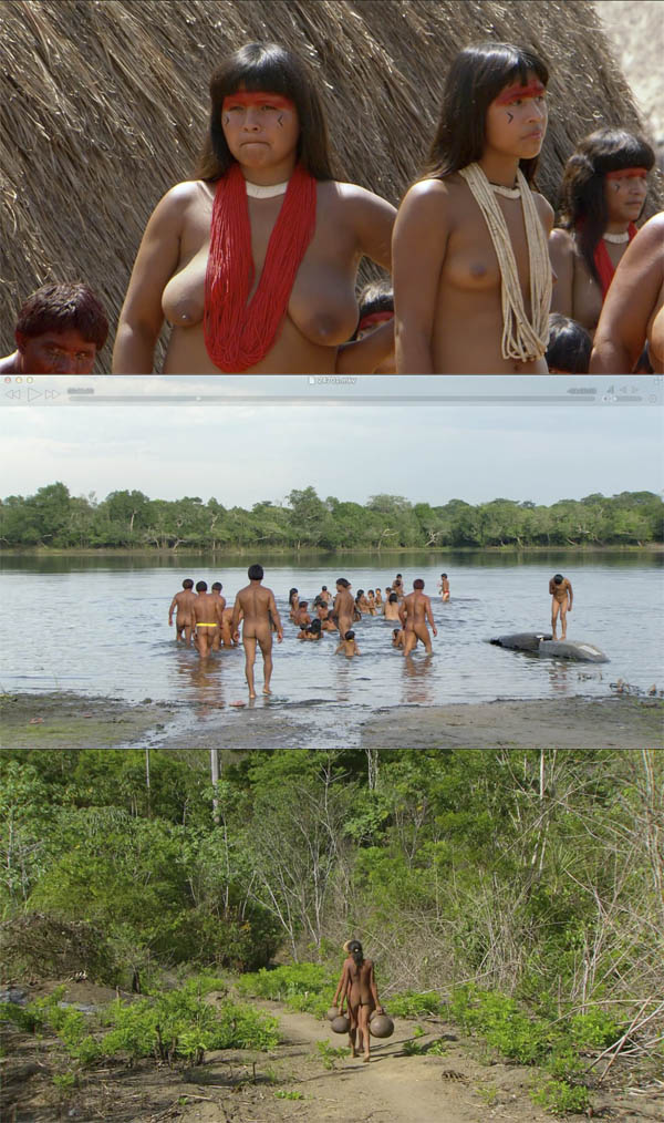 Nudism on the bank of Amazon