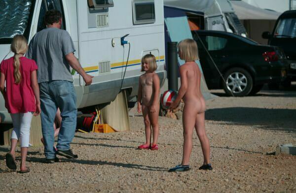 The cottage city where families of nudists have a rest