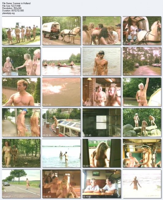 Nudists Holland - summer in Holland, video about a family nudism