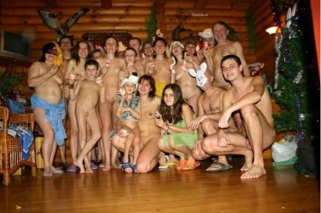 Nudists in a sauna meet new year - Purenudism photo