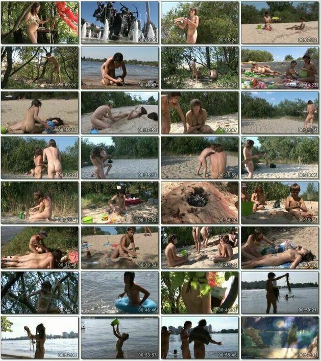 Family nudism of video outdoors - Its a wonderful job